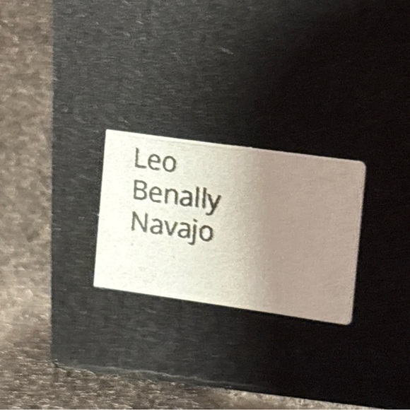 Leo Benally Turquoise Boot Earrings with Sterling Silver - Picture 3 of 4